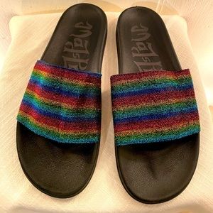 Mad Love Milena Rainbow Slides - Size 11
